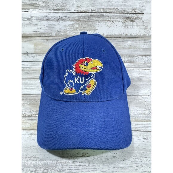 University of Kansas Jayhhawks NCAA Dad Hat Cap Snapback‎ Adult Size Vintage - Picture 1 of 8